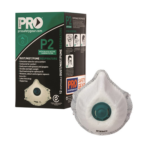 WORKWEAR, SAFETY & CORPORATE CLOTHING SPECIALISTS P2 with Valve & Carbon Filter Respirators - Box of 12