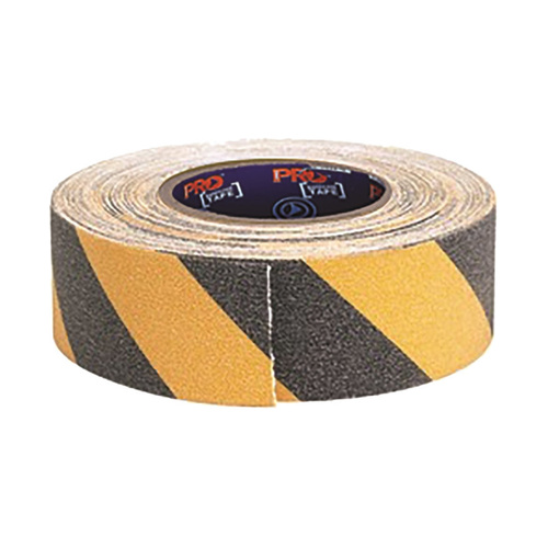 WORKWEAR, SAFETY & CORPORATE CLOTHING SPECIALISTS - Self Adhesive Non Slip Hazard Tape Yellow & Black. 18m x 50mm