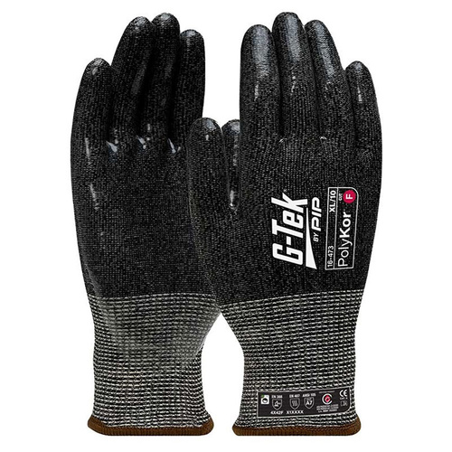 WORKWEAR, SAFETY & CORPORATE CLOTHING SPECIALISTS - G-Tek PolyKor 13G Cut F Silicone Dip Glove