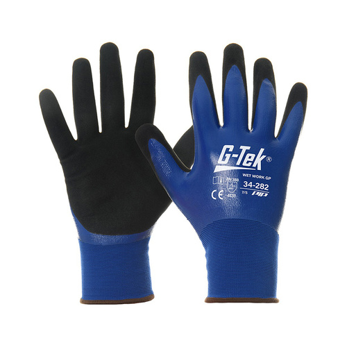 WORKWEAR, SAFETY & CORPORATE CLOTHING SPECIALISTS - G-TEK DUAL COAT GP GLOVE LIQUID RESISTANT SMART SCREEN SANITISED