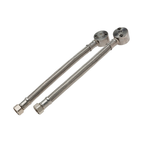 WORKWEAR, SAFETY & CORPORATE CLOTHING SPECIALISTS - Right Hand SS Braided Hose & Elbow Assembly  For Showers