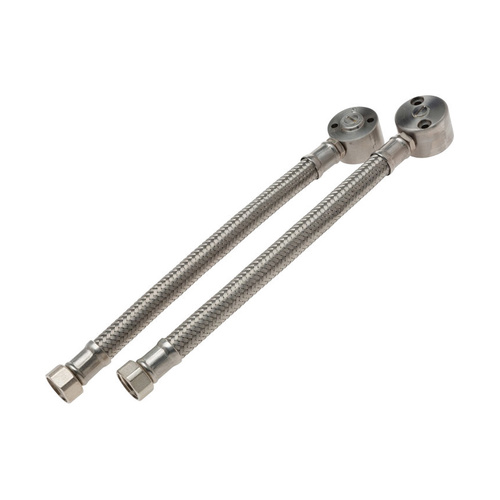 WORKWEAR, SAFETY & CORPORATE CLOTHING SPECIALISTS - Left Hand SS Braided Hose & Elbow Assembly  For Showers