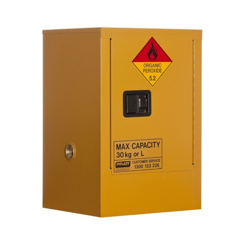 WORKWEAR, SAFETY & CORPORATE CLOTHING SPECIALISTS - ORGANIC PEROXIDE STORAGE CABINET: 30L - 1 DOOR - 1 SHELF