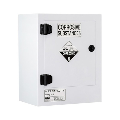 WORKWEAR, SAFETY & CORPORATE CLOTHING SPECIALISTS - CORROSIVE SUBSTANCE STORAGE CABINET: POLYPROPYLENE - 40L - 1 DOOR - 1 SHELF