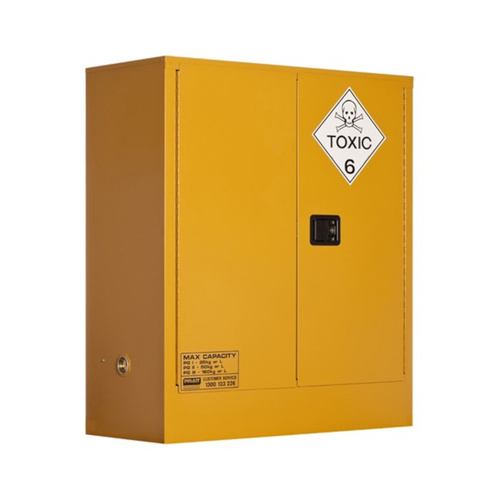 WORKWEAR, SAFETY & CORPORATE CLOTHING SPECIALISTS - TOXIC SUBSTANCE STORAGE CABINET: 160L - 2 DOORS - 2 SHELVES