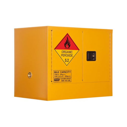 WORKWEAR, SAFETY & CORPORATE CLOTHING SPECIALISTS - ORGANIC PEROXIDE STORAGE CABINET: 100L - 2 DOORS - 1 SHELF