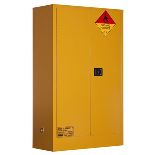 WORKWEAR, SAFETY & CORPORATE CLOTHING SPECIALISTS - ORGANIC PEROXIDE STORAGE CABINET: 100L - 2 DOORS - 3 SHELVES