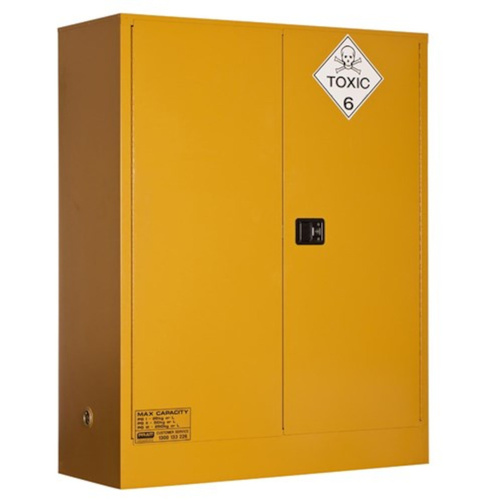 WORKWEAR, SAFETY & CORPORATE CLOTHING SPECIALISTS - TOXIC SUBSTANCE STORAGE CABINET: 250L XL - 2 DOORS - 3 SHELVES
