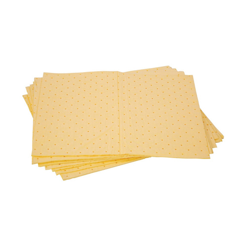 WORKWEAR, SAFETY & CORPORATE CLOTHING SPECIALISTS - Yellow Hazchem Absorbent Pad - 300gsm PK/10
