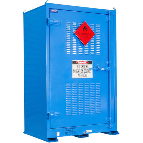 WORKWEAR, SAFETY & CORPORATE CLOTHING SPECIALISTS - DANGEROUS GOODS OUTDOOR STORAGE CABINET:350L - 1 DOOR - 3 SHELVES
