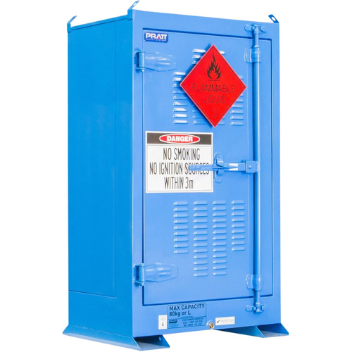WORKWEAR, SAFETY & CORPORATE CLOTHING SPECIALISTS - DANGEROUS GOODS OUTDOOR STORAGE CABINET:80L - 1 DOOR - 2 SHELVES