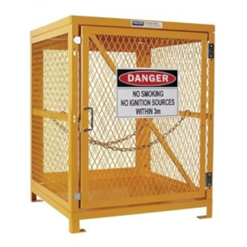 WORKWEAR, SAFETY & CORPORATE CLOTHING SPECIALISTS - Forklift Storage Cage. 1 Storage Level Up To 4 Forklift Cylinders. (Comes Flat Packed - Assembly Required)