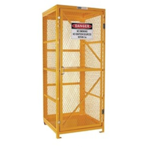WORKWEAR, SAFETY & CORPORATE CLOTHING SPECIALISTS - Forklift Storage Cage. 2 Storage Levels Up To 8 Forklift Cylinders. (Comes Flat Packed - Assembly Required)