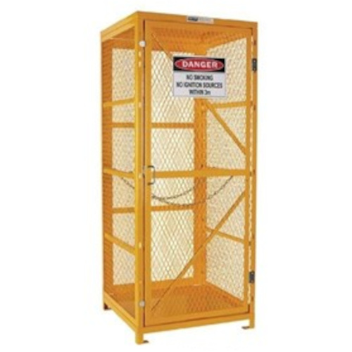 WORKWEAR, SAFETY & CORPORATE CLOTHING SPECIALISTS - Gas Cylinder Storage Cage. 1 Storage Level Up To 9 G-Sized Cylinders. (Comes Flat Packed - Assembly Required)