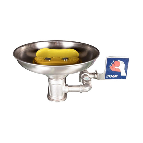 WORKWEAR, SAFETY & CORPORATE CLOTHING SPECIALISTS - WALL MOUNTED EYE & FACE WASH, WITH BOWL - NO FOOT TREADLE