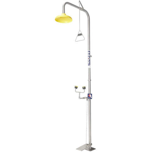 WORKWEAR, SAFETY & CORPORATE CLOTHING SPECIALISTS - COMBINATION SHOWER WITH EYE WASH - NO BOWL WITH FOOT TREADLE