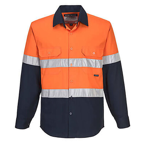 WORKWEAR, SAFETY & CORPORATE CLOTHING SPECIALISTS Industrial Long Sleeve D/N Shirt