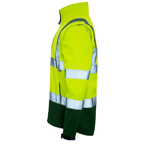 WORKWEAR, SAFETY & CORPORATE CLOTHING SPECIALISTS ADULTS LANDY JACKET-Fluoro Yellow / Bottle Green-L