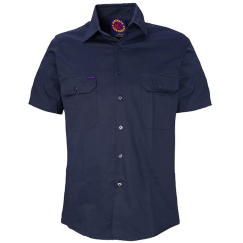 WORKWEAR, SAFETY & CORPORATE CLOTHING SPECIALISTS Open Front Shirt Short Sleeves