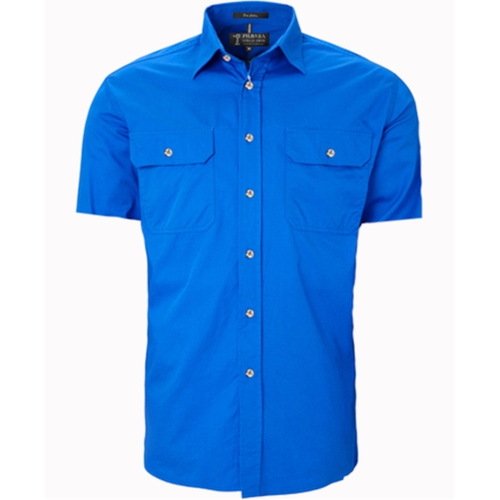 WORKWEAR, SAFETY & CORPORATE CLOTHING SPECIALISTS - Open Front Men's Pilbara Shirt - Short Sleeve