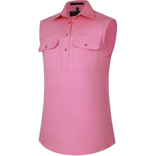 WORKWEAR, SAFETY & CORPORATE CLOTHING SPECIALISTS - Pilbara Women's Closed Front Sleeveless Shirt