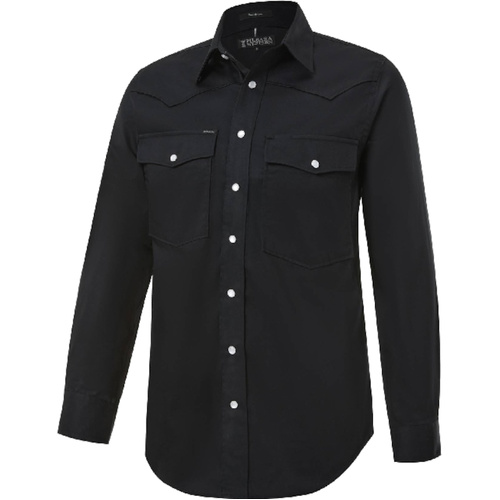 WORKWEAR, SAFETY & CORPORATE CLOTHING SPECIALISTS - Pilbara Western Men's Snap Button L/S Shirt