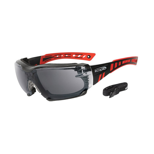 WORKWEAR, SAFETY & CORPORATE CLOTHING SPECIALISTS - Speed Red/Black Frame Titanium AF/AS Smoke Lens