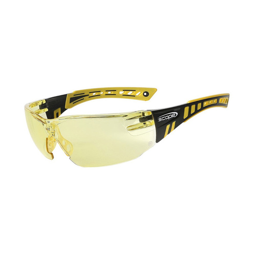 WORKWEAR, SAFETY & CORPORATE CLOTHING SPECIALISTS - Speed Yellow/Black Frame Titanium AF/AS Amber Lens