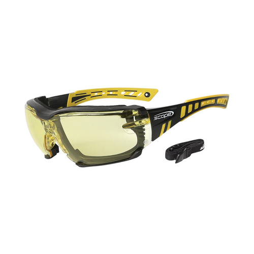 WORKWEAR, SAFETY & CORPORATE CLOTHING SPECIALISTS - Speed Pro Yellow Black Frame Titanium AF/AS Amber Lens