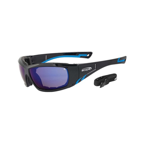 WORKWEAR, SAFETY & CORPORATE CLOTHING SPECIALISTS - DISCONTINUED - Jet Stream Blue Mirror Lens Inc Gasket + Strap