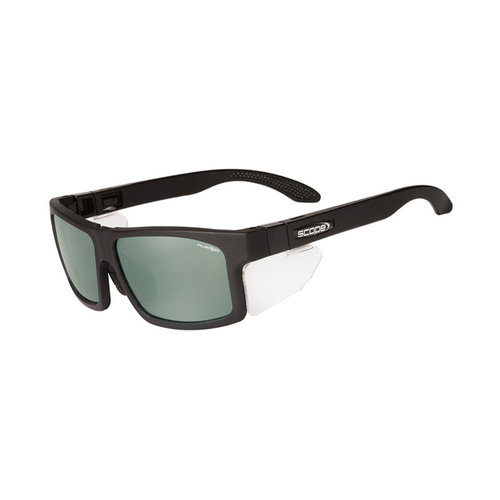 WORKWEAR, SAFETY & CORPORATE CLOTHING SPECIALISTS - Cross Fit Frozen Blk Frame Polarised Lens/Inc X-Fit Temples