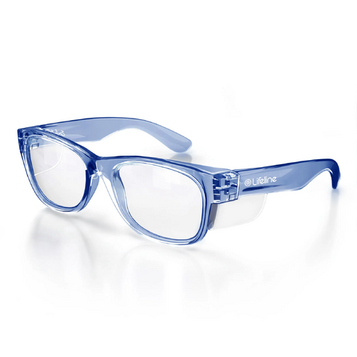 WORKWEAR, SAFETY & CORPORATE CLOTHING SPECIALISTS Classics Blue Frame /Clear UV400 Lens