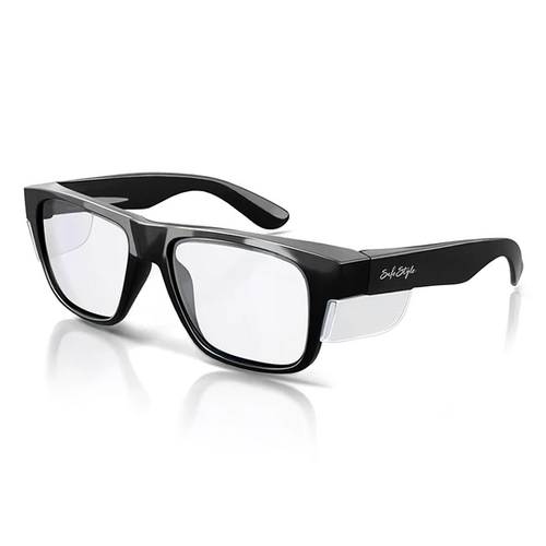 WORKWEAR, SAFETY & CORPORATE CLOTHING SPECIALISTS Fusion Black Frame/Clear UV400