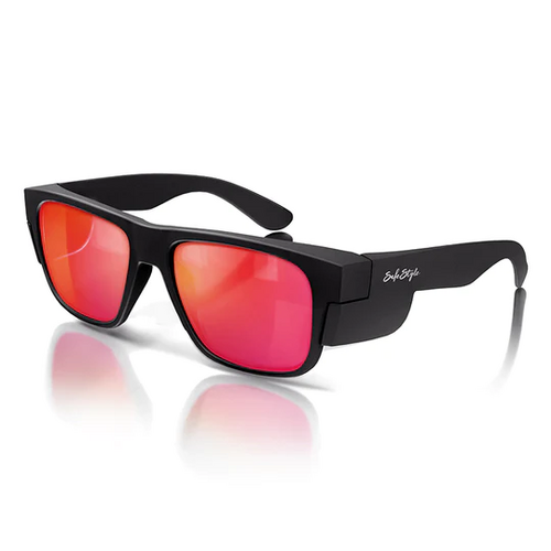 WORKWEAR, SAFETY & CORPORATE CLOTHING SPECIALISTS Fusions Matte Black Frame/Mirror Red Polarised UV400