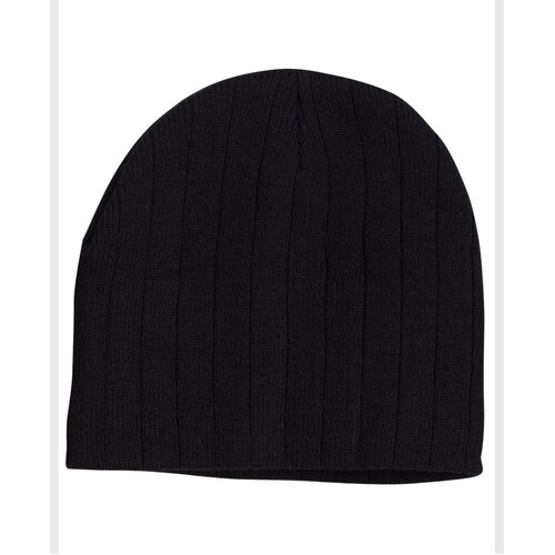 WORKWEAR, SAFETY & CORPORATE CLOTHING SPECIALISTS Cable Knit Beanie with -leece Head Band