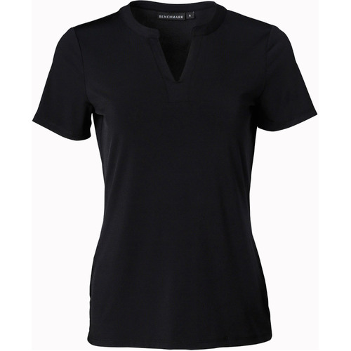 WORKWEAR, SAFETY & CORPORATE CLOTHING SPECIALISTS Ladies' V-neck with Tab S/S Knit Top