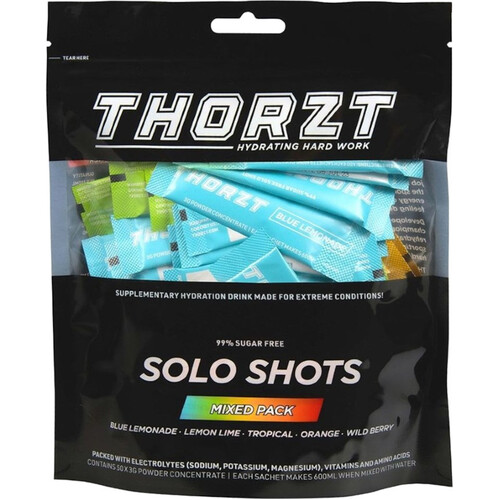 WORKWEAR, SAFETY & CORPORATE CLOTHING SPECIALISTS Solo Shot Sachet 3g Solo ShotsPackx 50pk, Mixed 5 Fruits