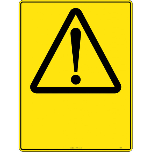 WORKWEAR, SAFETY & CORPORATE CLOTHING SPECIALISTS - 300x225mm - Metal - Caution Triangle Symbol Blank