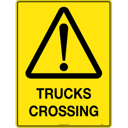 WORKWEAR, SAFETY & CORPORATE CLOTHING SPECIALISTS - 600x400mm - Metal - Trucks Crossing