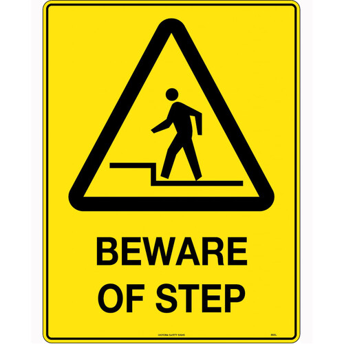 WORKWEAR, SAFETY & CORPORATE CLOTHING SPECIALISTS - 300x225mm - Metal - Beware of Step