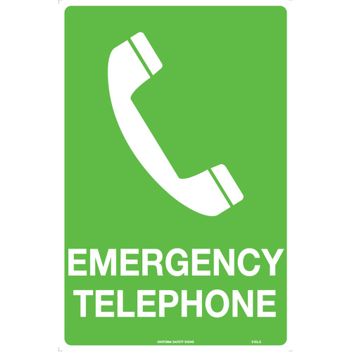 WORKWEAR, SAFETY & CORPORATE CLOTHING SPECIALISTS - 450x300mm - Metal - Emergency Telephone