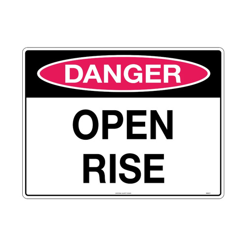 WORKWEAR, SAFETY & CORPORATE CLOTHING SPECIALISTS - 600x400mm - Metal, Class 2 Reflective - Danger Open Rise