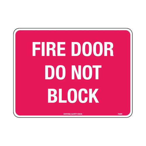 WORKWEAR, SAFETY & CORPORATE CLOTHING SPECIALISTS - 300x225mm - Metal - Fire Door Do Not Block