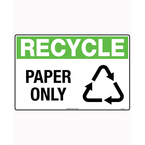 WORKWEAR, SAFETY & CORPORATE CLOTHING SPECIALISTS 450x300mm - Metal - Recycle Paper Only