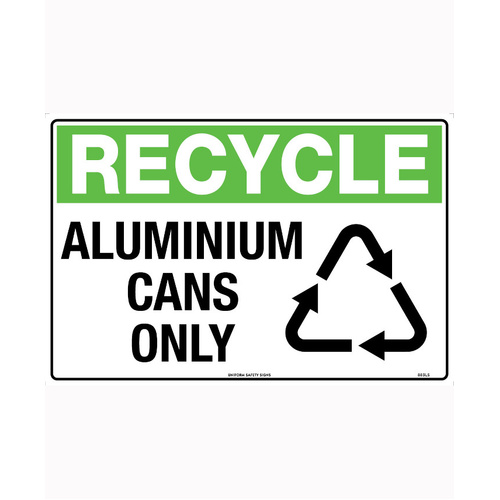 WORKWEAR, SAFETY & CORPORATE CLOTHING SPECIALISTS 450x300mm - Metal - Recycle Aluminium Cans Only