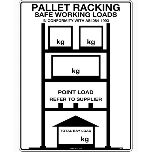 WORKWEAR, SAFETY & CORPORATE CLOTHING SPECIALISTS 600x400mm - Poly - Pallet Racking Signage