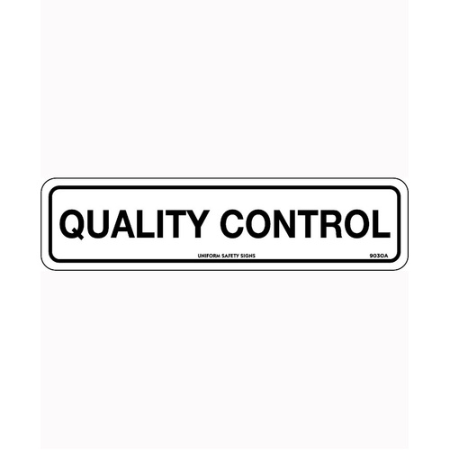 WORKWEAR, SAFETY & CORPORATE CLOTHING SPECIALISTS - 300x100mm - Self Adhesive - Quality Control