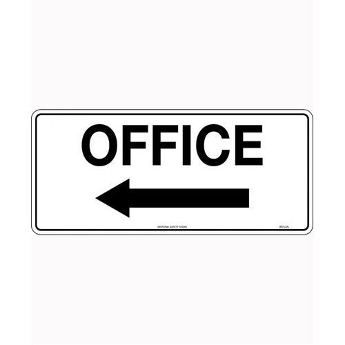 WORKWEAR, SAFETY & CORPORATE CLOTHING SPECIALISTS 450x200mm - Metal - Office (with right arrow)