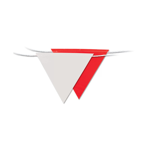 WORKWEAR, SAFETY & CORPORATE CLOTHING SPECIALISTS - Red & White Bunting Flags (30mtr Roll)