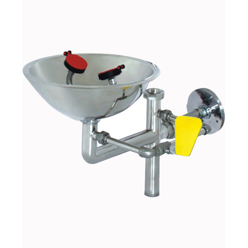 WORKWEAR, SAFETY & CORPORATE CLOTHING SPECIALISTS - Stainless Steel Emergency Eye Wash Unit (Wall Mounted)